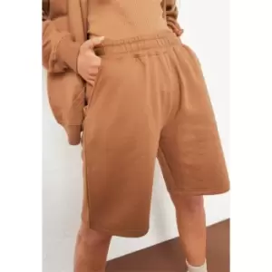 Image of Missguided Longline Jogger Short - Brown