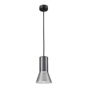 Image of Larissa Lighting - Larissa Perama Dome Ceiling Pendant Light Glass 1x GU10 Grey