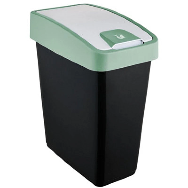 Image of Keeeper Premium Waste Bin with Flip Lid 25 Litre Green