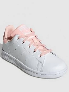 Image of adidas Originals Stan Smith Childrens Trainers - White/Pink, Size 1
