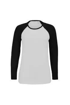 Image of Milky Contrast Long Sleeve T-Shirt