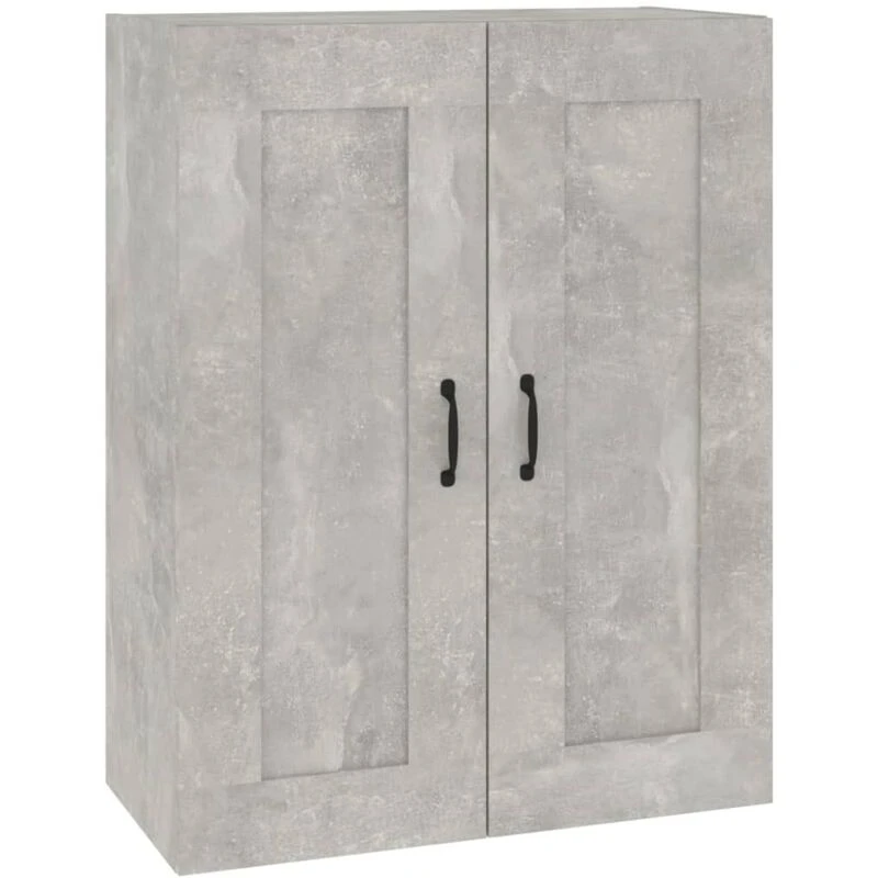 Image of Vidaxl Hanging Wall Cabinet Concrete Grey 69.5X32.5X90 Cm, Grey 812307