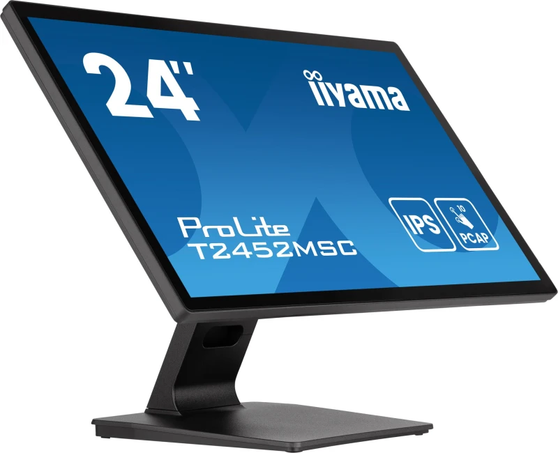 Image of iiyama iiyama ProLite T2452MSC-B1AG computer monitor 60.5cm (23.8") 1920 x 1080 pixels Full HD LED Touch Screen Black T2452MSC-B1AG