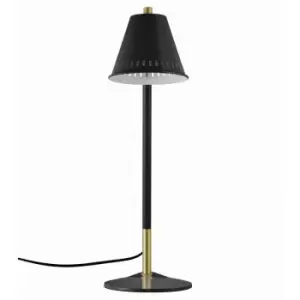 Image of Nordlux Lighting - Nordlux Pine Table Lamp with Round Tapered Shade Black, GU10