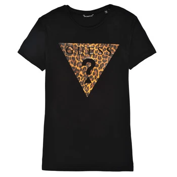 Image of Guess J1RI27-K9MV0-P954 Girls Childrens T shirt in Black - Sizes 8 ans,12 ans,14 ans,16 ans