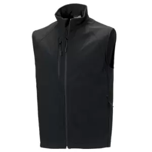 Image of Russell Mens 3 Layer Soft Shell Gilet Jacket (L) (Black)