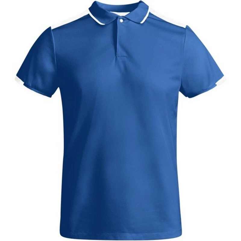 Image of ROLY ROLY Men Tamil Short-Sleeved Polo Shirt in Mid Blue Size: Small Mid Blue S Male 5063574003650