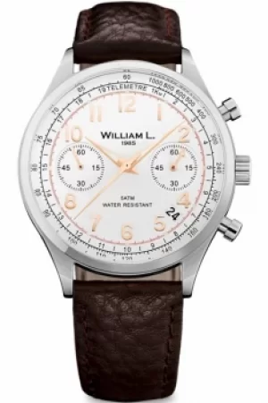 Image of Mens William L 1985 Vintage Chrono Chronograph Watch WLAC01BCORBM