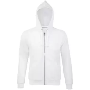 Image of SOLS Mens Spike Full Zip Hooded Sweatshirt (M) (White)
