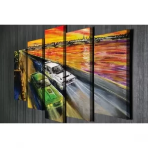 Image of BC96 Multicolor Decorative Canvas Painting (5 Pieces)