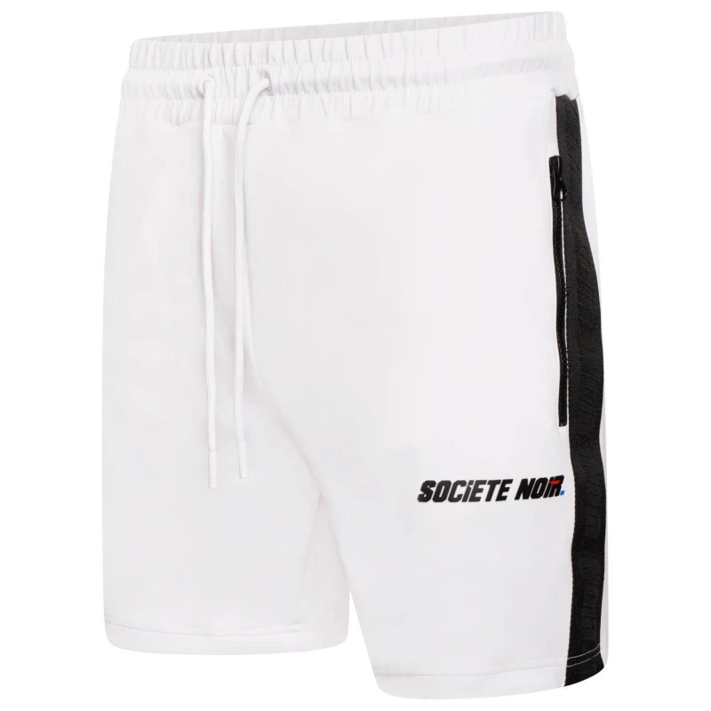 Image of Societe Noir Nyon Fleece Jogger Shorts White male Medium