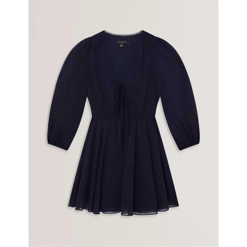 Image of Ted Baker Womens Long Sleeve Blouse Navy female 6 (2X)