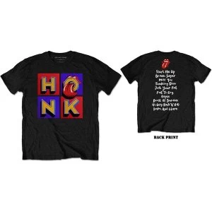 Image of The Rolling Stones - Honk Album Tracklist Mens Medium T-Shirt - Black