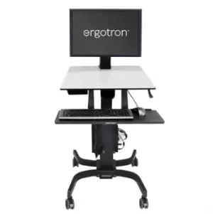 Image of Ergotron WorkFit-C, Single HD Sit-Stand Workstation Black, Grey...