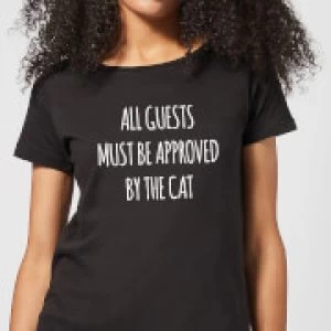 Image of All Guests Must Be Approved By The Cat Womens T-Shirt - Black - 5XL