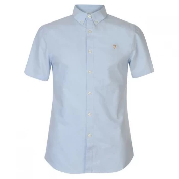 Image of Farah Vintage Farah Short Sleeve Shirt Mens - 468 SKY Blue