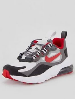 Image of Nike Air Max 270 React Childrens Trainers - Grey/Red