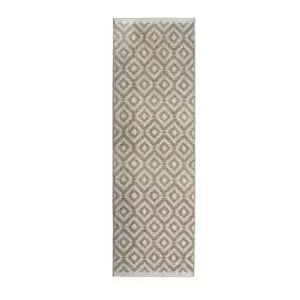 Image of Homemaker Indoor Outdoor Geo Rug Natural 067X300Cm