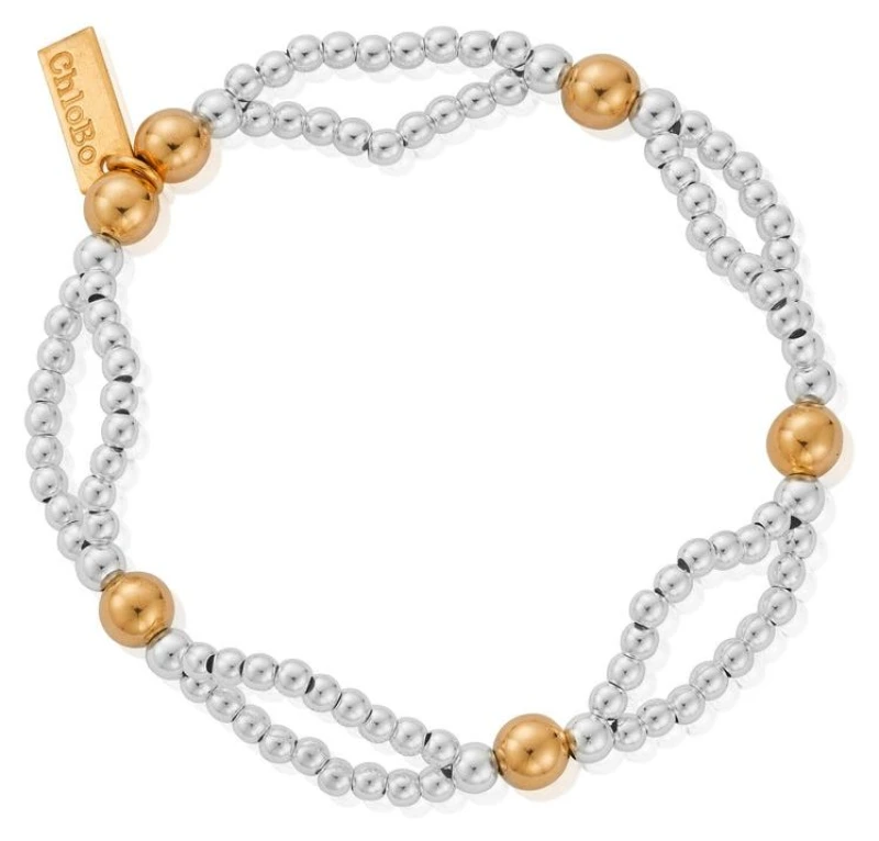 Image of ChloBo GMBDCC Gold and Silver Entwined Bracelet Jewellery