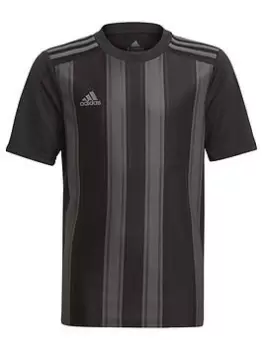 Image of Boys, adidas Youth Striped 21 Jersey - Black, Size 7-8 Years
