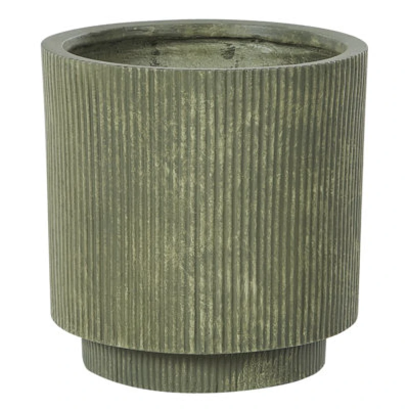 Image of Beliani Plant Pot Daria 37cm Olive Green