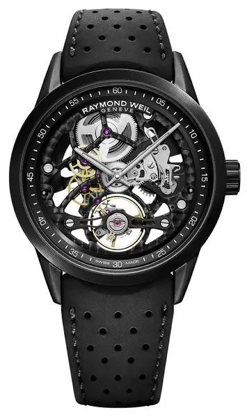 Image of Raymond Weil 2785-BKR-20000 Freelancer 42mm Skeleton Black Watch