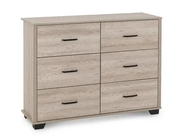 Image of Seconique Oliver Light Oak 6 Drawer Chest of Drawers