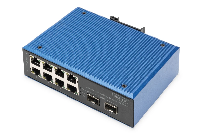Image of Digitus Industrial 8+2 port Fast Ethernet PoE switch