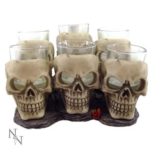 Image of Six Shooter Skulls Pack Of 6 Glasses