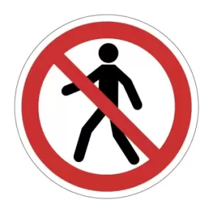 Image of NO Pedestrian Access Symbol' Floor Graphic (400mm Dia)