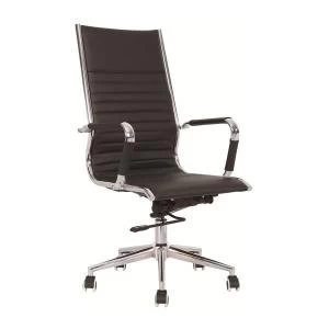 Image of Trexus Heiro Designer Chair High Back Faux Leather With Arms Black Ref