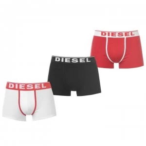Image of Diesel Damien 3 Pack Trunks - Blk/Wt/Red