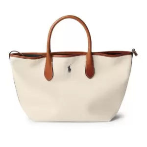 Image of Polo Ralph Lauren Canvas Medium Bellport Tote - Cream