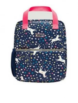 Image of Joules Girls Unicorn Rubber Backpack - Navy