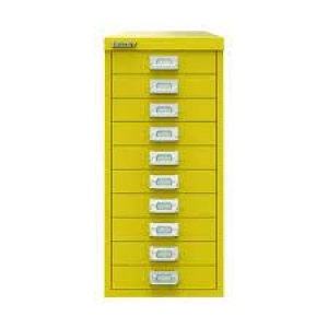 Image of 10 Drawer Cabinet Canary Yellow BY78744