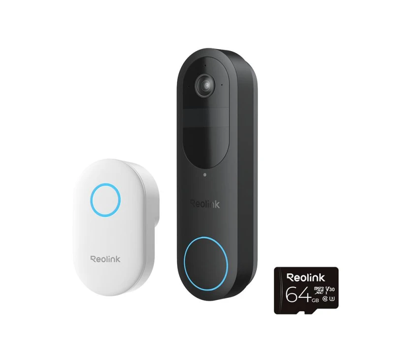 Image of Reolink DB2K03M64 DB2K03M64 2K+ Battery WiFi Video Doorbell with 64GB MicroSD Reolink DB2K03M64