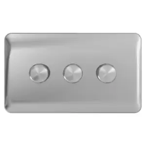 Image of Schneider LSD Dimmer Switch 3G 2W 250W Polished Chrome - GGBL6032CPCS