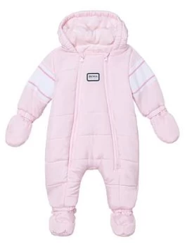 Image of BOSS Baby Girls Snowsuit - Pink Pale, Pale Pink, Size 3 Months