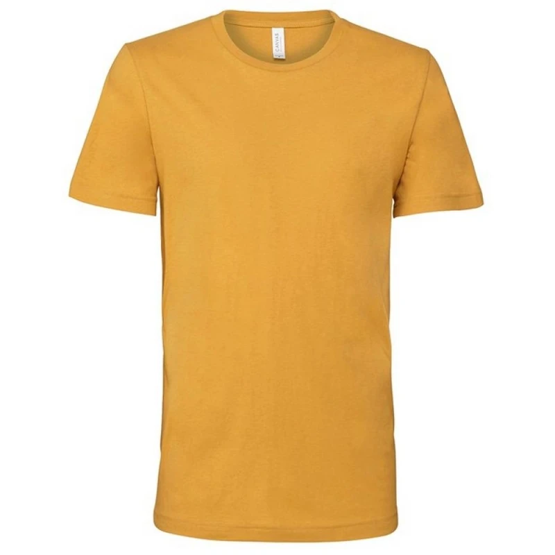 Image of Bella + Canvas Mens Jersey Crew Neck T-Shirt in Mustard Size: Small Mustard Male S