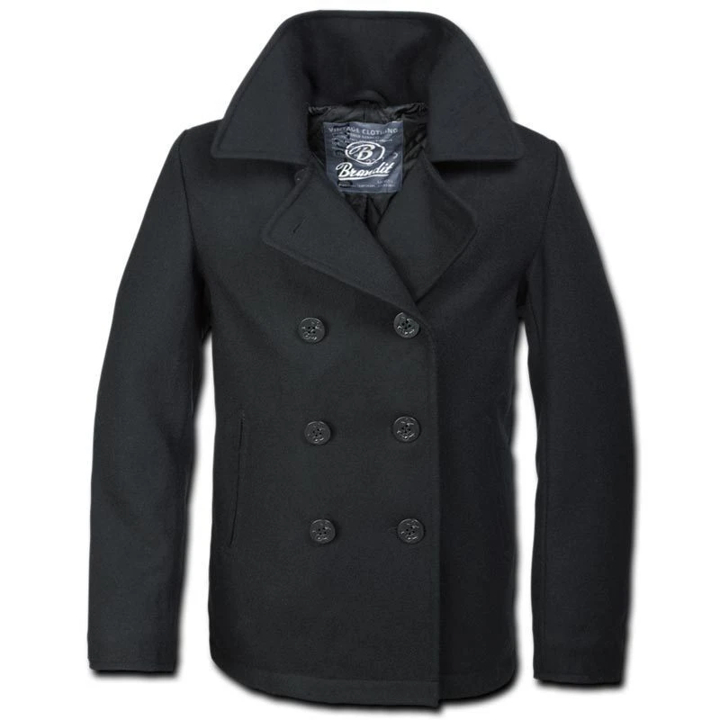 Image of Brandit Pea Coat Uniform Jacket Black 4XL Men