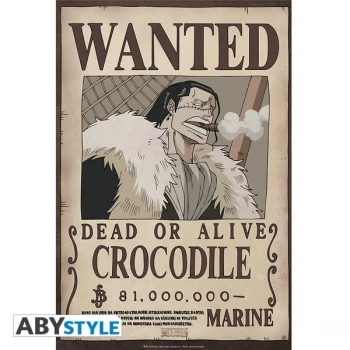 Image of One Piece - Wanted Crocodile Small Poster