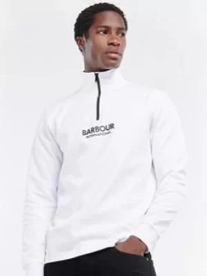 Image of Barbour International Transmission Half Zip, White, Size S, Men