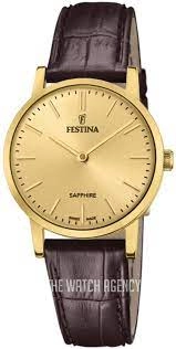 Image of Festina Gold and Brown Classical Watch - f20017/2