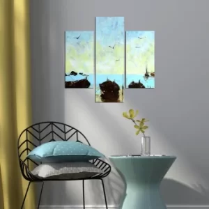 Image of 3MDF-020 Multicolor Decorative MDF Painting (3 Pieces)