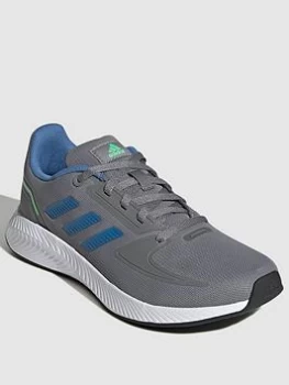 Image of adidas Kids Unisex Runfalcon 2.0 Trainers - Grey/Blue, Grey/Blue, Size 5