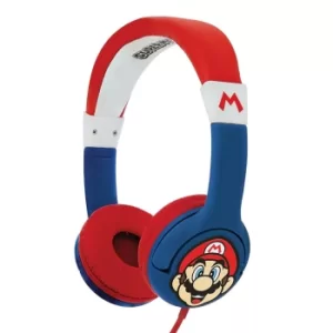 Image of OTL Super Mario SM0762 Wired Blue Kids Headphones