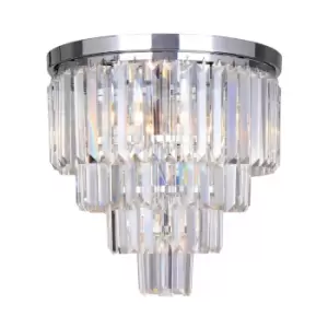 Image of Amedeo Ceiling Light, Chrome, Glass, 5x E14