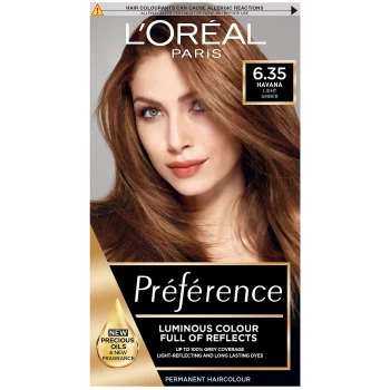 Image of LOreal Paris Prfrence Infinia Hair Dye (Various Shades) - 6.35 Havana Golden Mahogany Light Brown
