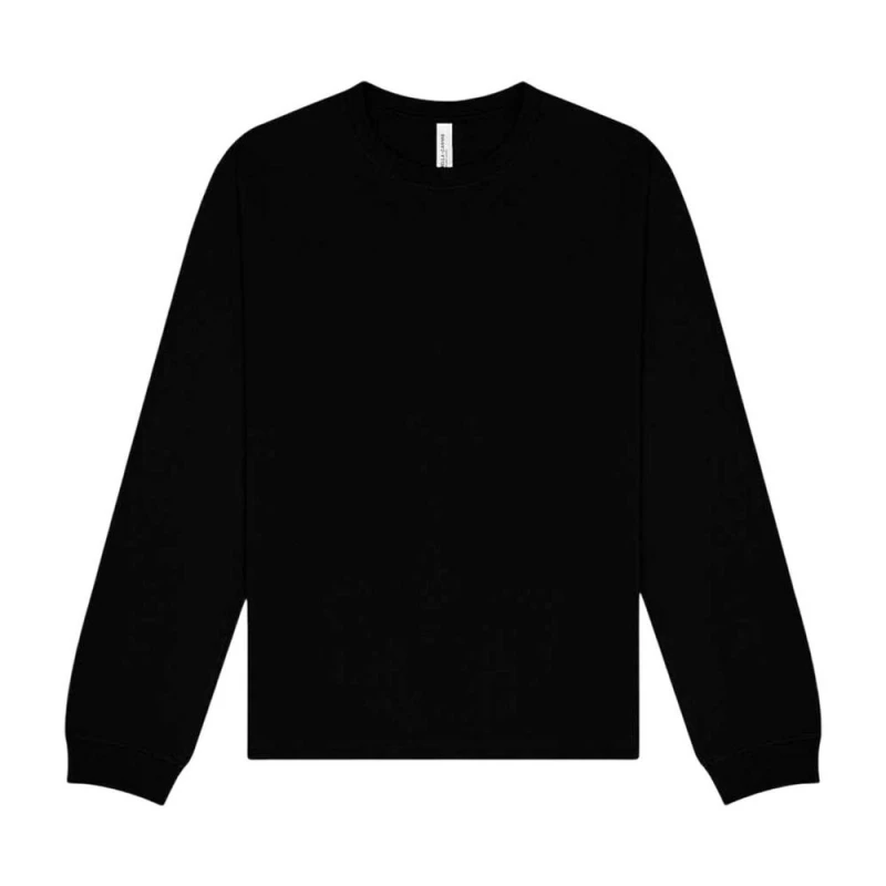Image of Bella + Canvas Mens Heavyweight Long-Sleeved T-Shirt XS in Black Male XS