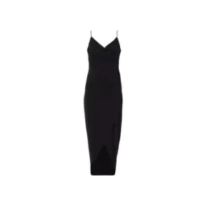 Image of Adrianna Papell Draped Jersey Wrap Gown - Black